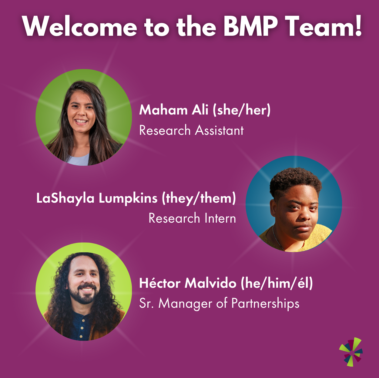 Meet BMP’s Newest Team Members: Maham, LaShayla, and Héctor
