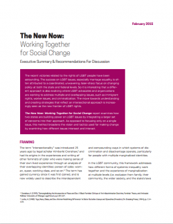 The New Now Executive Summary Working Together for Social Change
