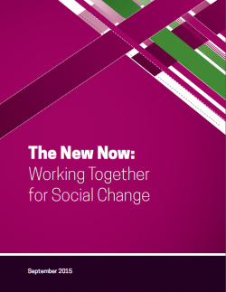 The New Now Working Together for Social Change